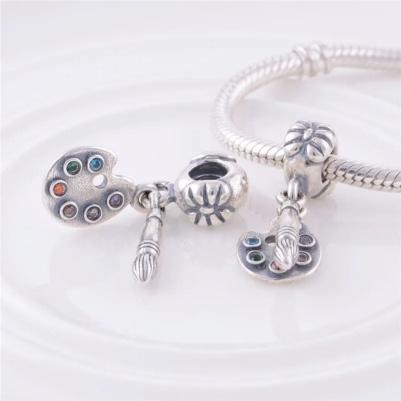 Бесплатная доставка художественная палитра Colgantes серебряная подвеска