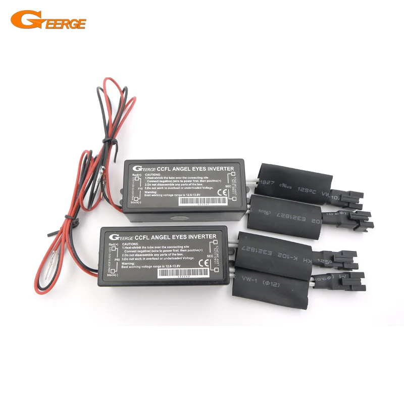 

Geerge Excellent 2 pcs Inverters Ballast for CCFL Angel Eyes Halo Rings High Brightness & Low Consumption