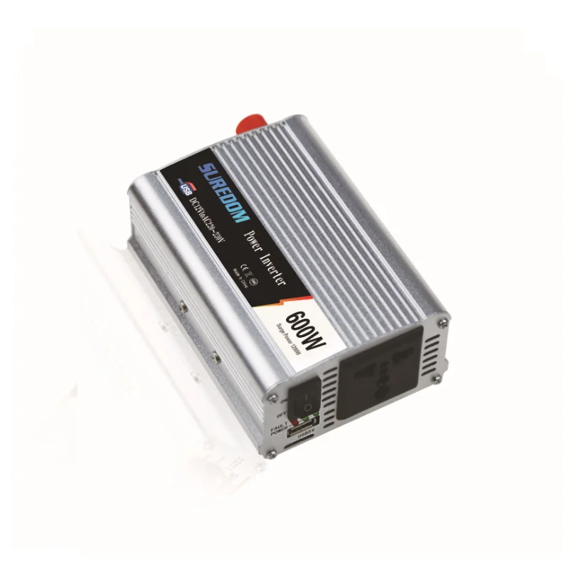 600 Вт Инвертор с одним входом USB DC 12V 24V портативный автомобильный адаптер для