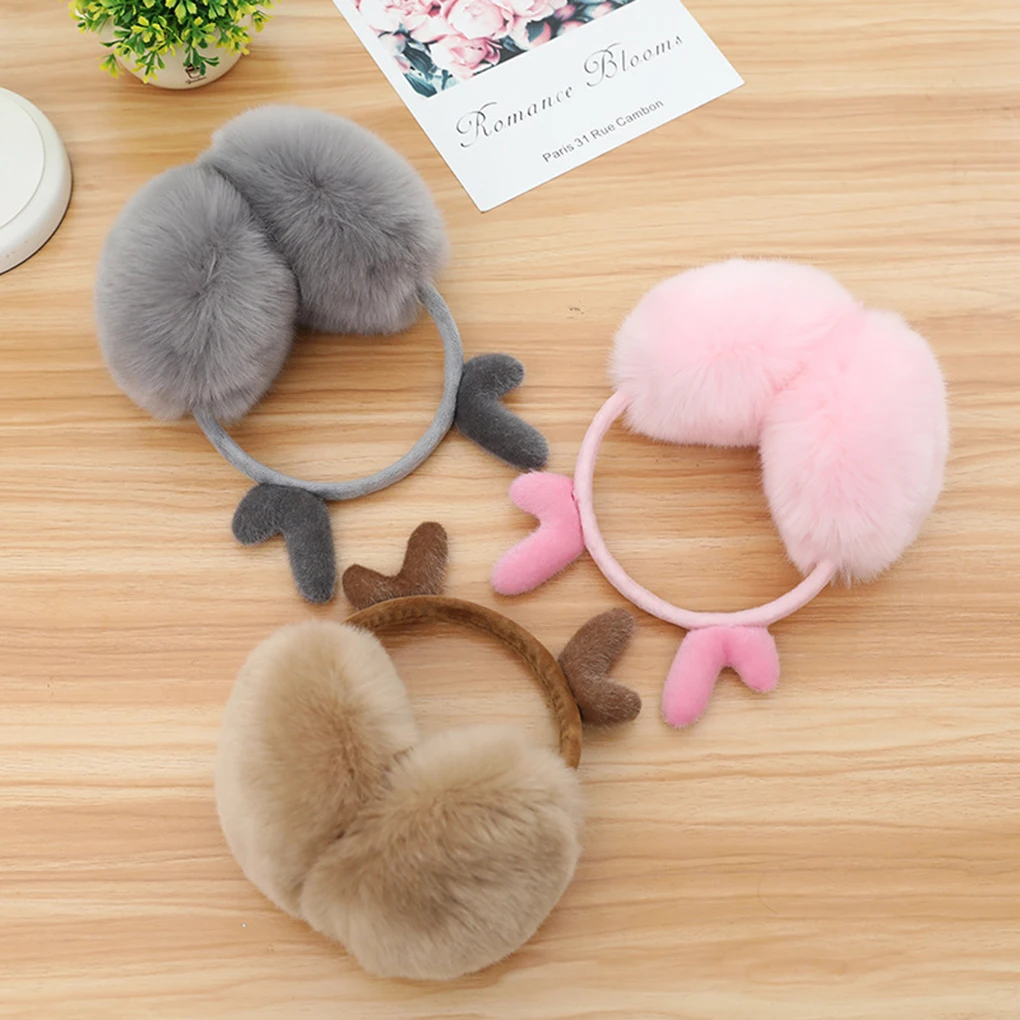 

Fashion Women Girls Fur Winter Ear Warmer Earmuffs Cat Ear Muffs Plush Elastic Outdoor Winter Ear Covers Ear Warmers