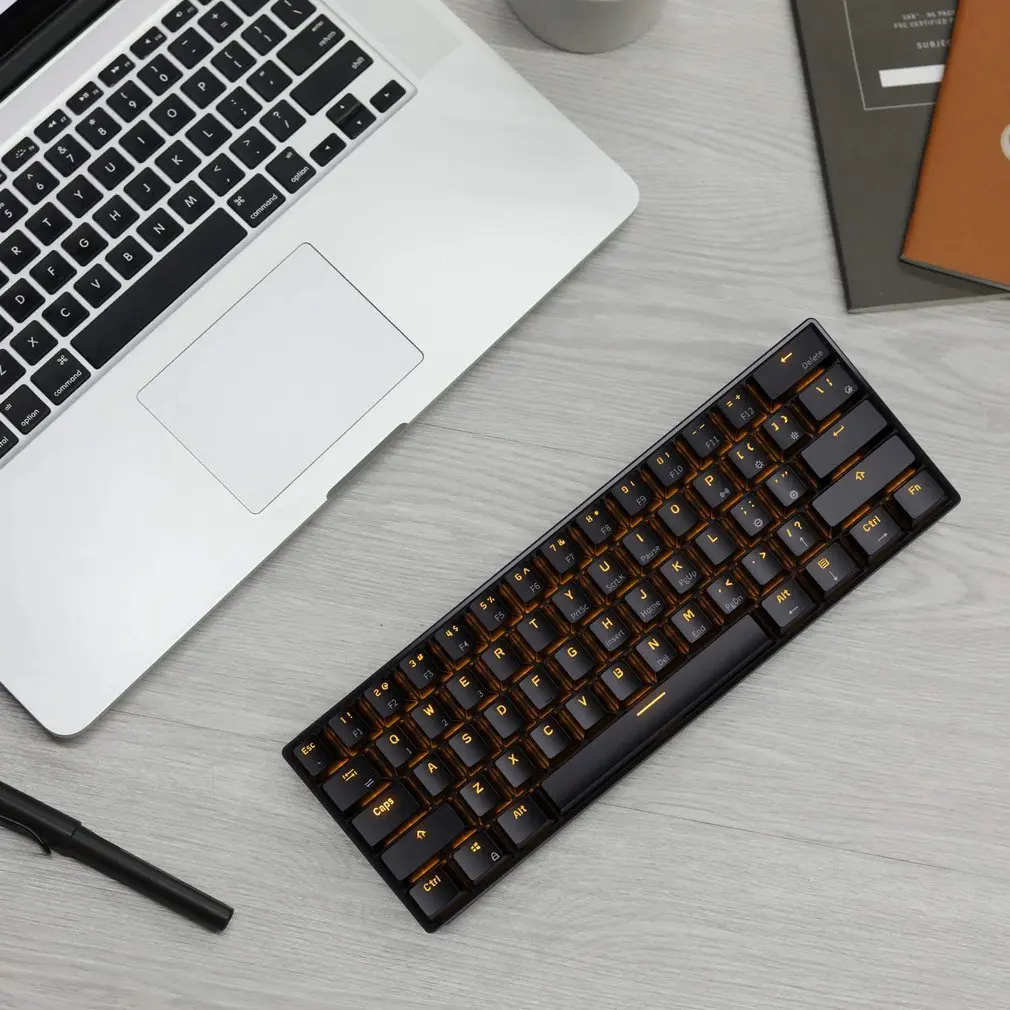 

RK61 Professional Backlight Keyboard Ergonomic USB Wired Gamer LED Gaming Gamer Mechanical Feeling Keyboard For PC Computer