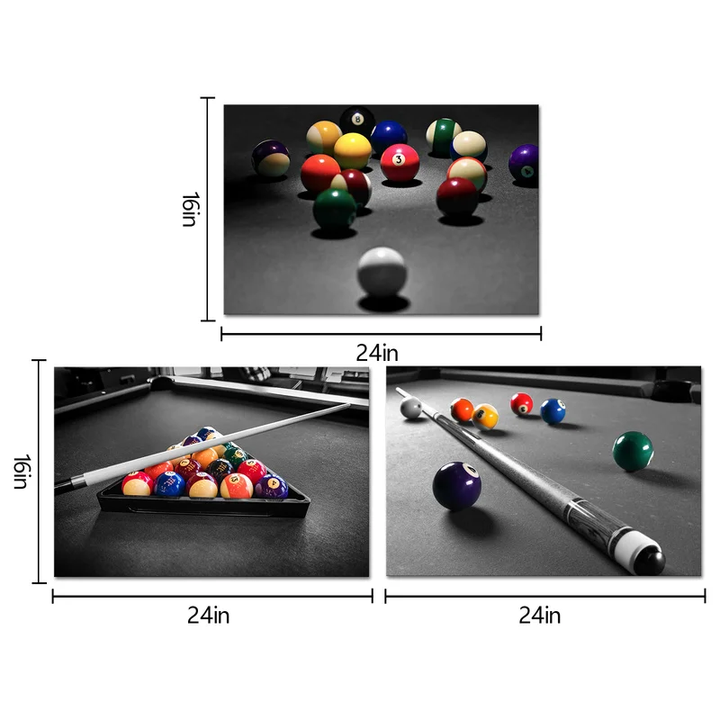 

Постер и печать бильярда и кий для комнаты отдыха натюрморт Картина на холсте HD Настенная картина Декор для гостиной