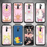 cardcaptor sakura magic wand moon phone case for redmi 9a 9 8a 7 6 6a note 10 9 8 8t pro max k20 k30 pro