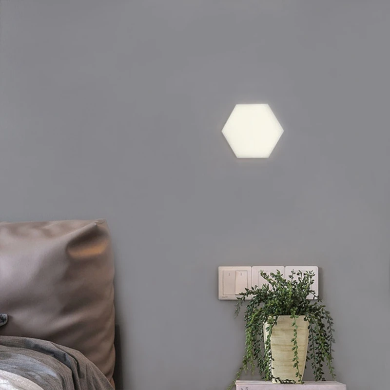 Светодиодный светильник с датчиком движения USB-зарядка прикроватная лампа для