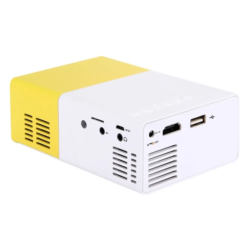 Mini Projector Portable Color with HDMI USB AV Interfaces and Remote Control Full format video player MP4, RMVB, AVI, RM,etc S23