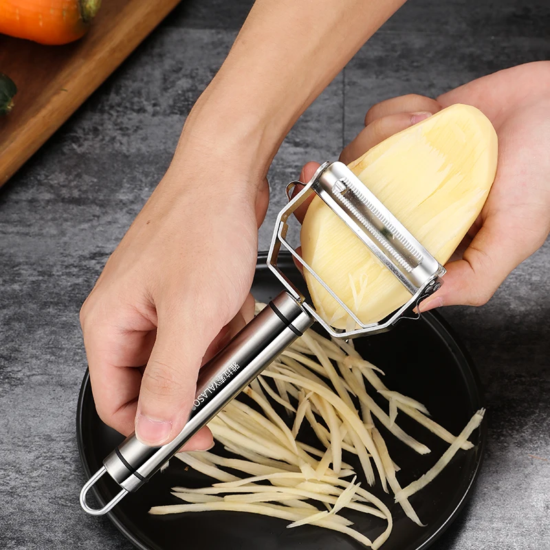 Овощечистка из нержавеющей стали для картофеля острый Металл фруктов яблок