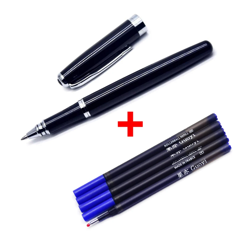 Black-5 Blue refills CCCAGYA A201 китайский стиль многоцветный металлический корпус гелевая ручка. Канцелярские принадлежности для офиса и школы, 0,5 мм наконечник для письма металлические подарки ручка - Цвет: Black-5 Blue refills