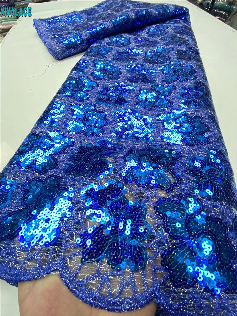 

Gold lace fabric high quality african french tulle net lace fabric sequins lace embroidery for nigerian wedding dress 3773b