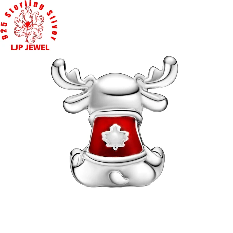 Новинка лета 2020 бусины шармы серебряного цвета в виде канадского лосящего