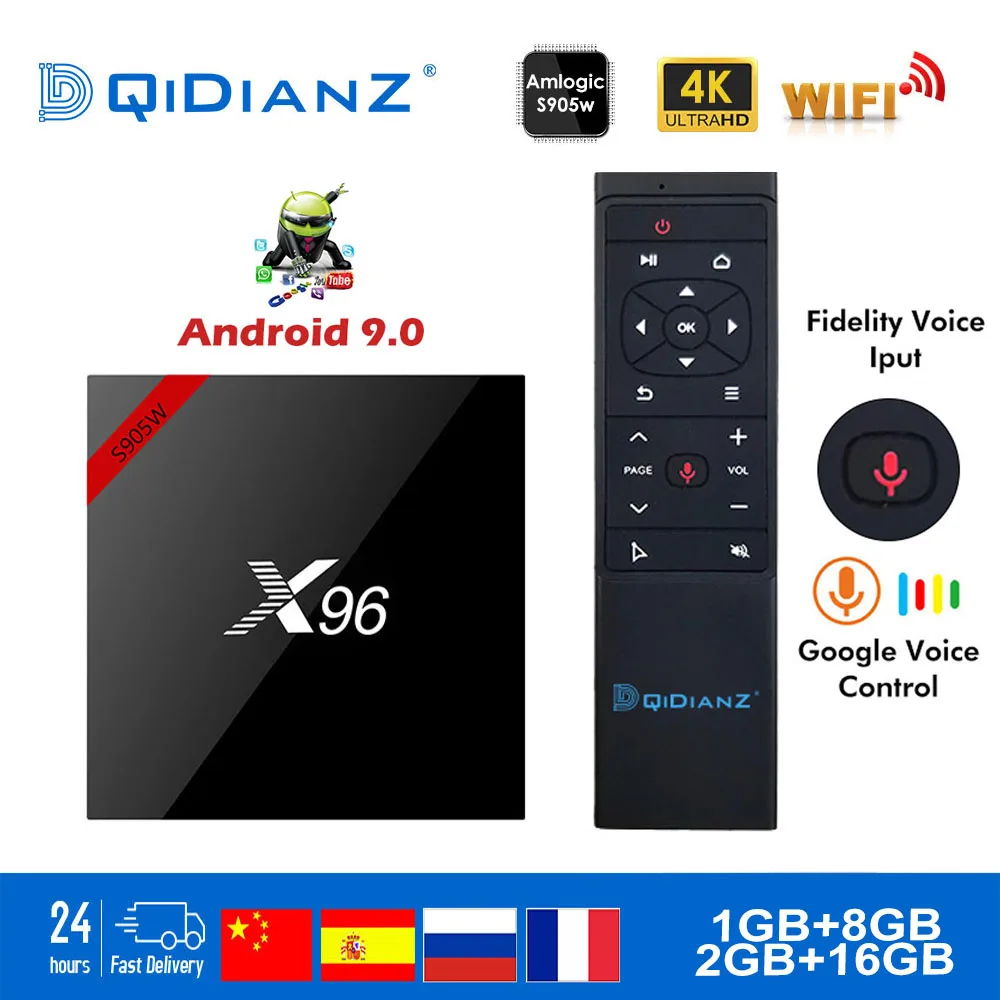 X96 Smart tv Box Android 9,0 S905W Четырехъядерный 4 Гб+ 32 ГБ 2,4G Wifi 4K HD 64 бит мини Netflix медиаплеер игровой набор магазина-Top Box