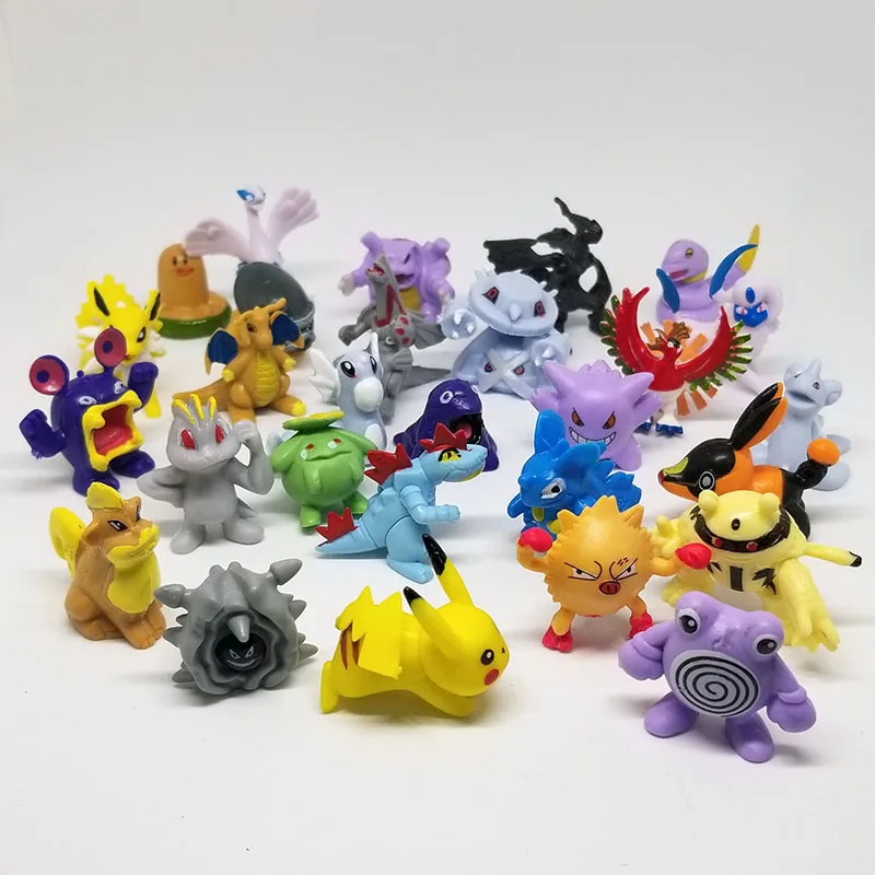 192 различных стилей 24 шт./пакет новая коллекция аниме pokemones фигурки Куклы Игрушка модель 2,5 см-3 см фигурки подарки для детей