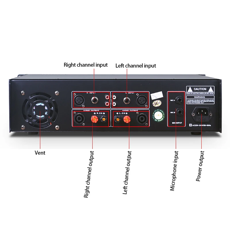 KYYSLB PA500 4 8ohm 220 Вт * 2 профессиональный усилитель высокой мощности домашний KTV Bluetooth K