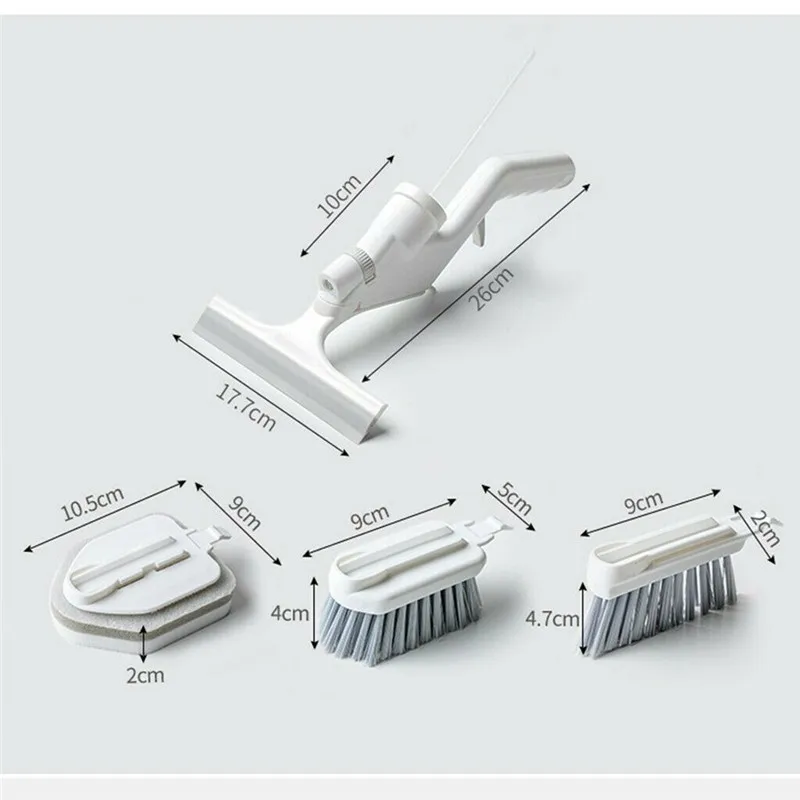 4-в-1 Кухня спрей Чистящая щетка Скраб тарелка губка для мытья автоматический