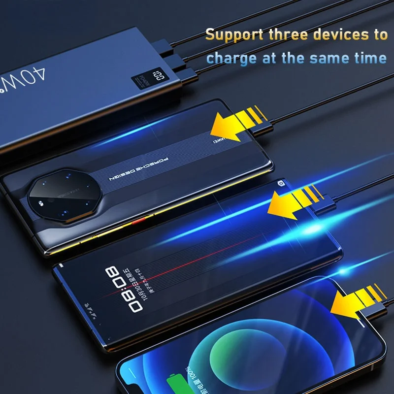 

Внешний аккумулятор 20000 мАч PD40W, внешний аккумулятор, портативное быстрое зарядное устройство, мини внешний аккумулятор 30000 мАч 10000 мАч для ...