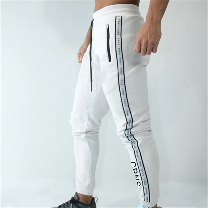 

Black pants men's pure cotton pure color sports pants autumn casual pants fitness stretch loose trousers fashion men's trousers
