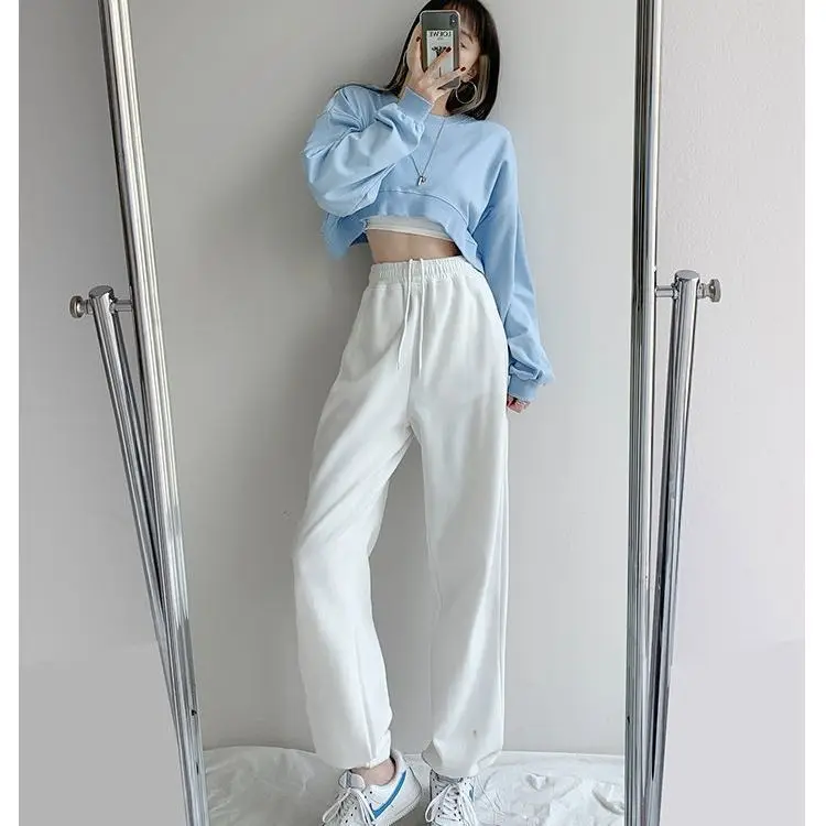 

Women's Pants Traf Y2k Pants Love Woman's Sports Pants New Korean Loose Casual Leggings Sports Pants Top 2021 Spring and Summer