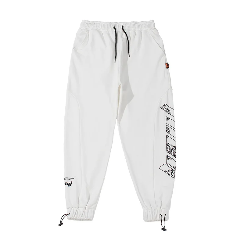 

2021 New Spring Fashion Print Loose Sweatpants Men Streetwear Ankle-Length Mens Jogger Harem Pants