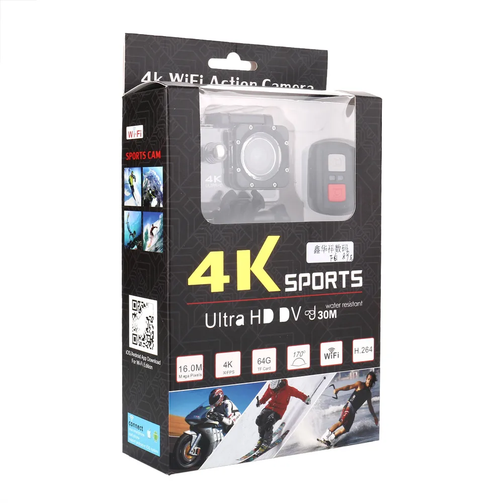 

F61 Action Camera Ultra HD 4K / 30fps WiFi 2.0" LCD Screen Underwater Waterproof Helmet Video Recording Cameras Sport Camera DVR