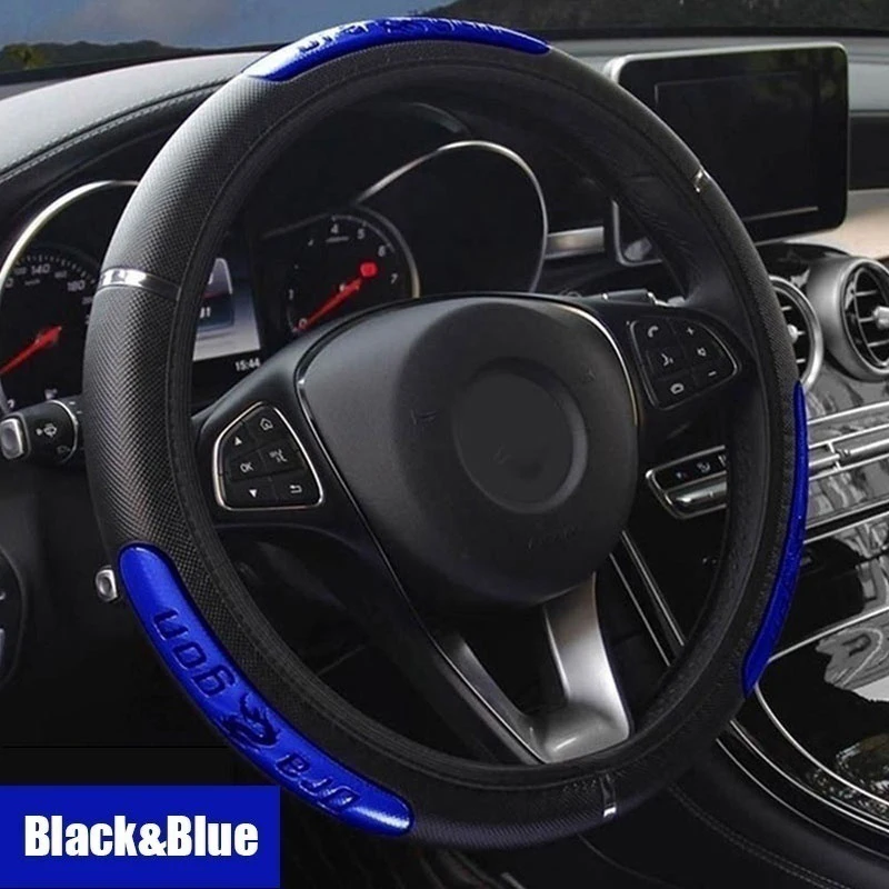 

Universal Cool Chinese Dragon Design Car Steering Wheel Covers Reflective Pu Leather Steering-Wheel Covers Busines Style