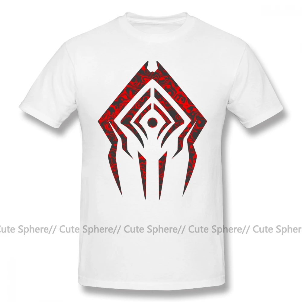 Футболка Warframe Stalker Sigil, футболка с коротким рукавом, футболка большого размера, Повседневная футболка из 100 хлопка с принтом забавного человека - Цвет: White