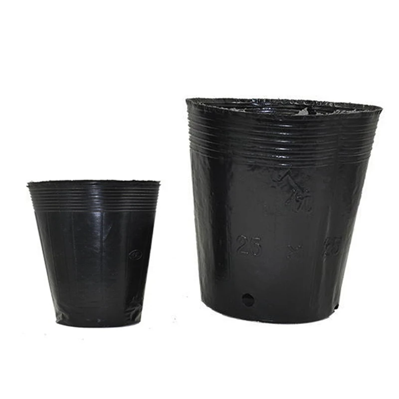 

200 Pcs Plastic Plant Pots Nursery Seedlings Pots Seed Starting Pots Flower Plant Container, 6.5X6.5cm & 18X16cm