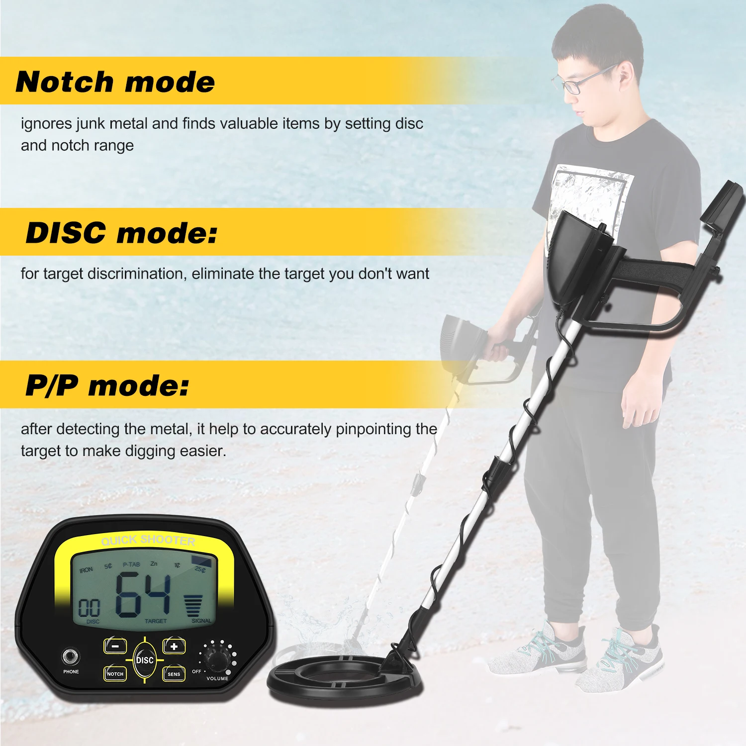 

Underground Metal Detector Pinpointer LCD Metal Locator Gold Treasure Detector Device Sensitivity Adjustable Stud Metal Finder