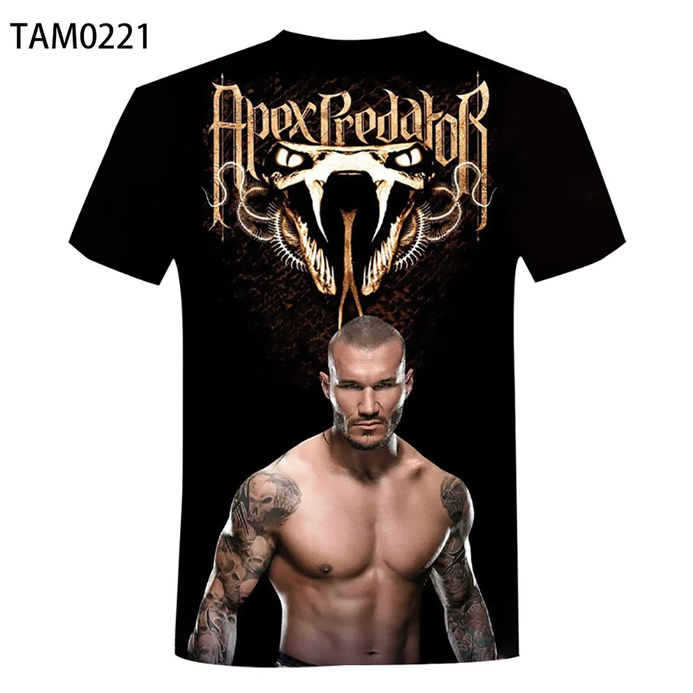 

WWE Wrestling Star High Quality 3D Printing Harajuku Casual Fashion Men's T-Shirt Top