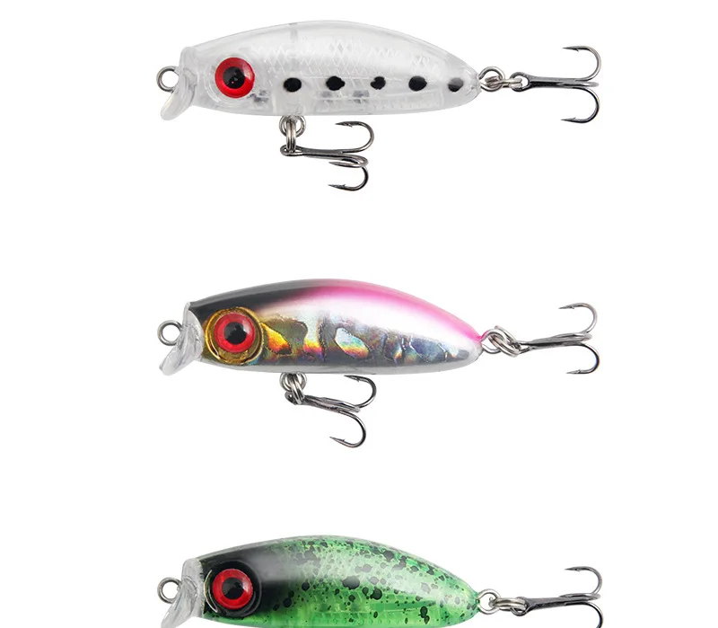 

1PCS Minnow Fishing Lure 43mm 2.7g Topwater Hard Bait Wobbler Jig Bait Crankbait Carp Striped Bass Pesca Fishing Tackle SwimBait