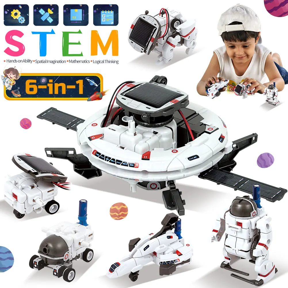 

Обучающие игрушки STEM Solar Robot, наборы для изучения науки, развивающая научная фантастическая игрушка для детей, мальчиков