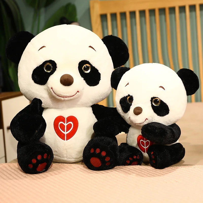 

40/60CM Cute Love Heart Panda Stuffed Toy Cartoon Panda Kids Cuddly Toy Baby Appease Toy Girls Birthday Valentine's Day Gift