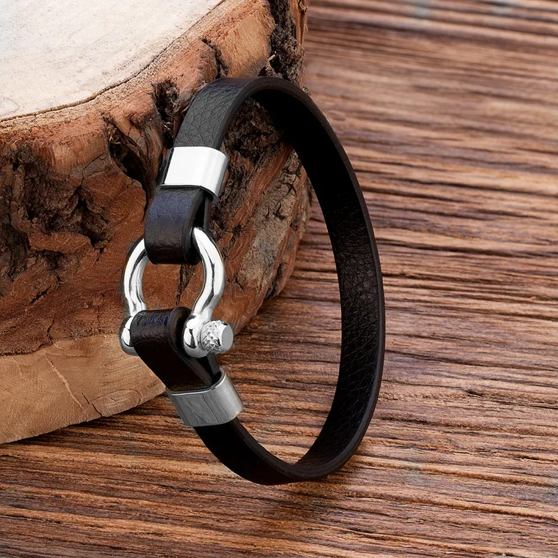 Роскошный стильный браслет из нержавеющей стали класса черного золота мужские