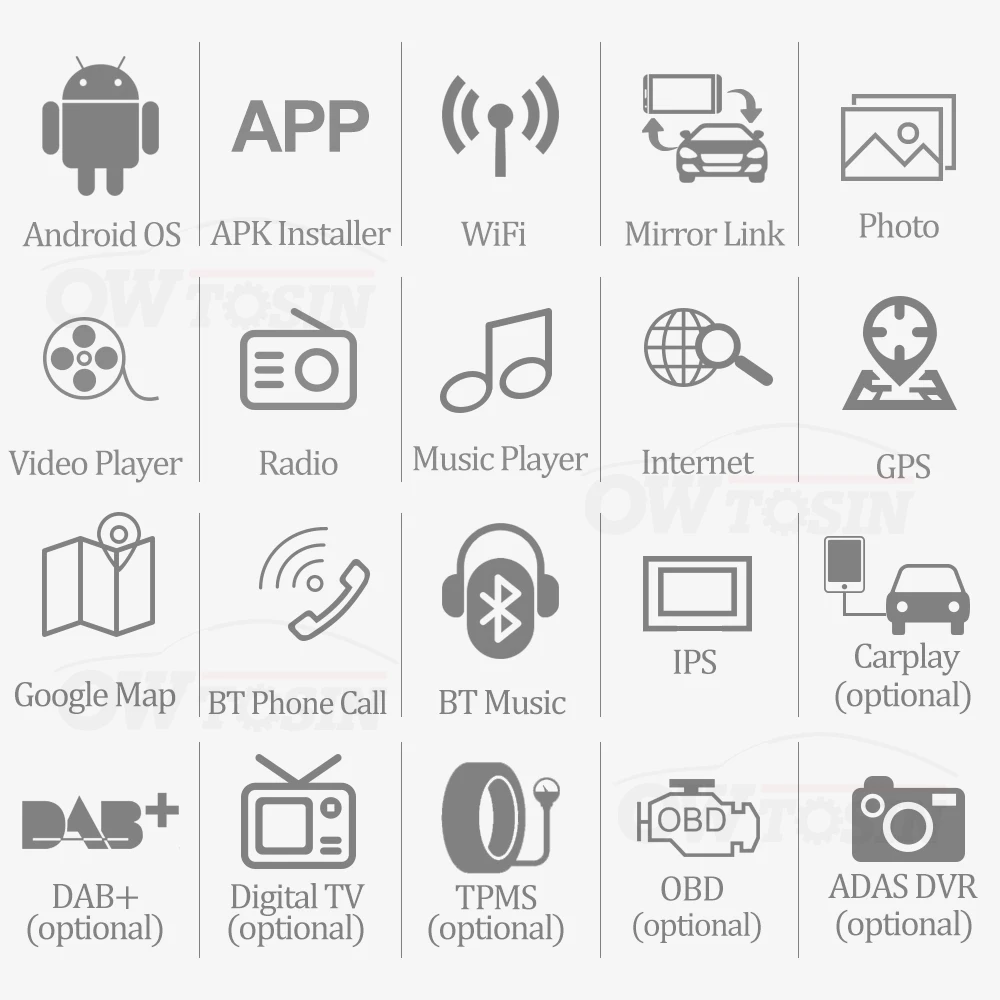 Автомагнитола Owtosin мультимедийный видеоплеер навигация GPS Android 9 0 для Seat Leon 2013 2019
