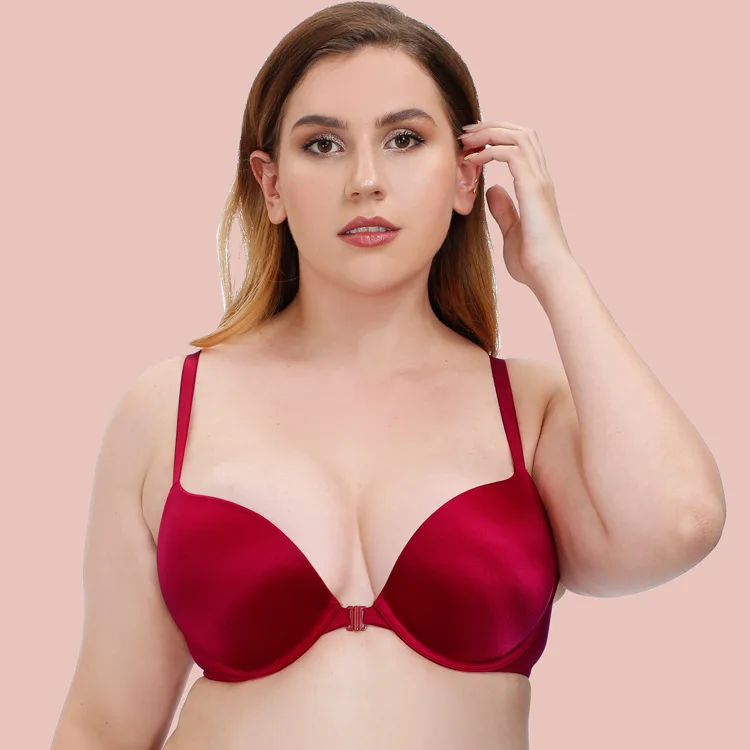 Сексуальный бюстгальтер с большой чашкой и застежкой спереди бесшовный на