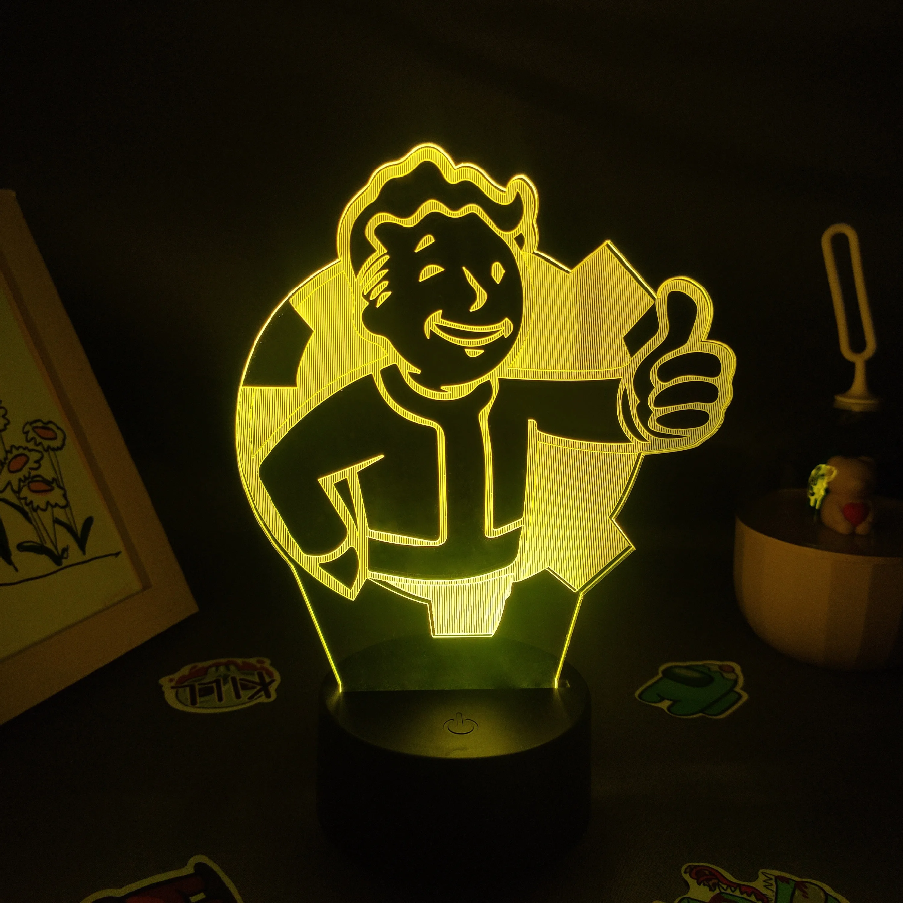 Фоллаут 4 76 Пип бой игра Mark 3D светодиодный RGB неоновая Батарея изменение ночной
