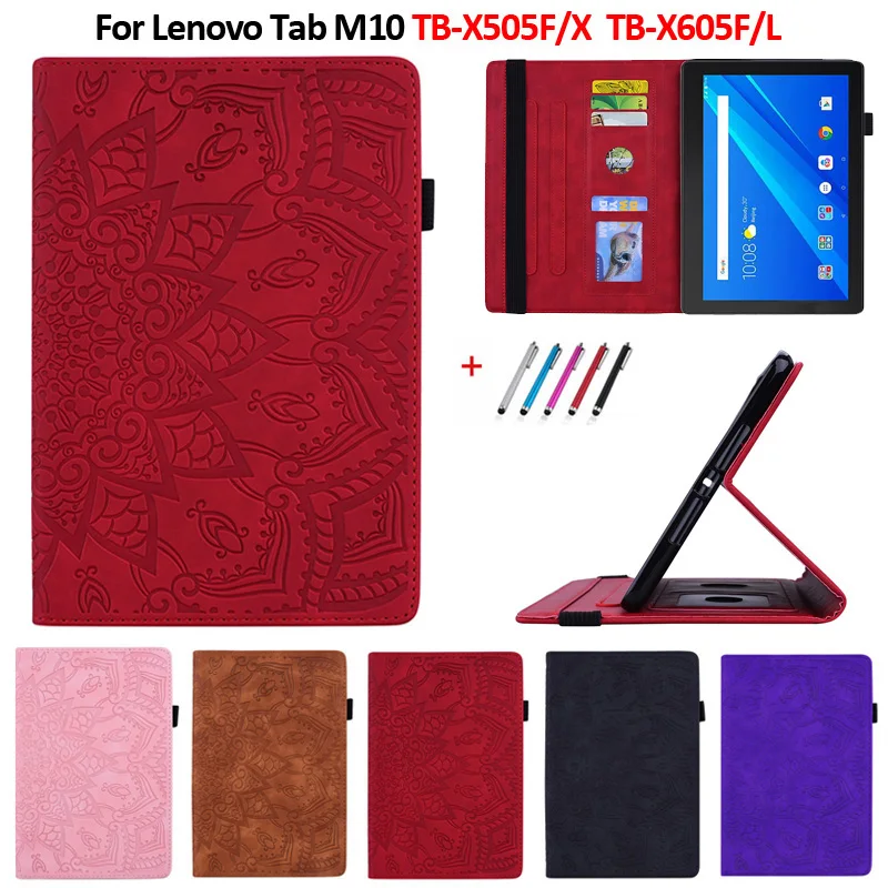 Чехол для Lenovo M10 чехол 10 1 дюйма из тисненой искусственной кожи подставка кошелек