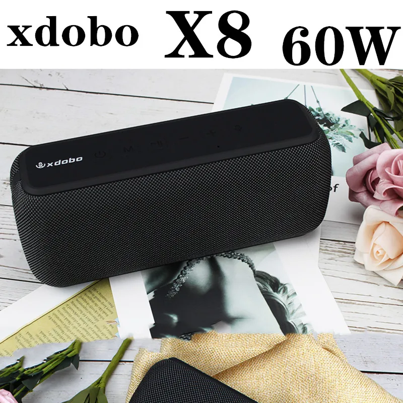 xdobo x8 60w portable speaker home theater tws sound column outdoor bluetooth waterproof subwoofer voice call audio fm radio free global shipping