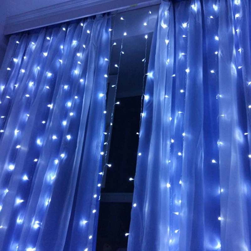 Гирлянда светодиодная гирлянда Рождественская занавеска сказочные огни на
