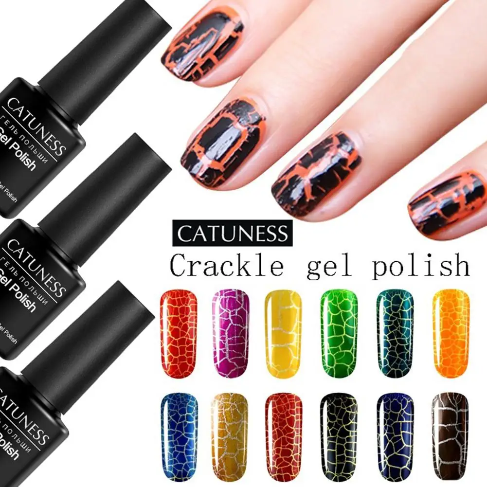 Деление гель кракелюр Полировка Для ногтей замочить Светодиодный УФ лак трещины