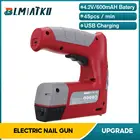 Электрический степлер для ногтей, пистолет для ногтей 4,2 в с литиевой батареей и зарядкой от USB, дверной гвоздь