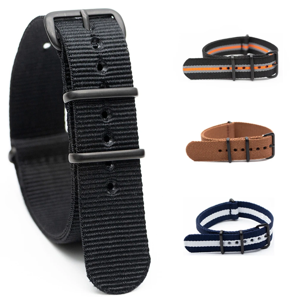 

41 Color Options Nylon Replacement Strap for Men Women NATO ZULU Style Watch Band 18MM 20MM 22MM 24MM Sport Wristband