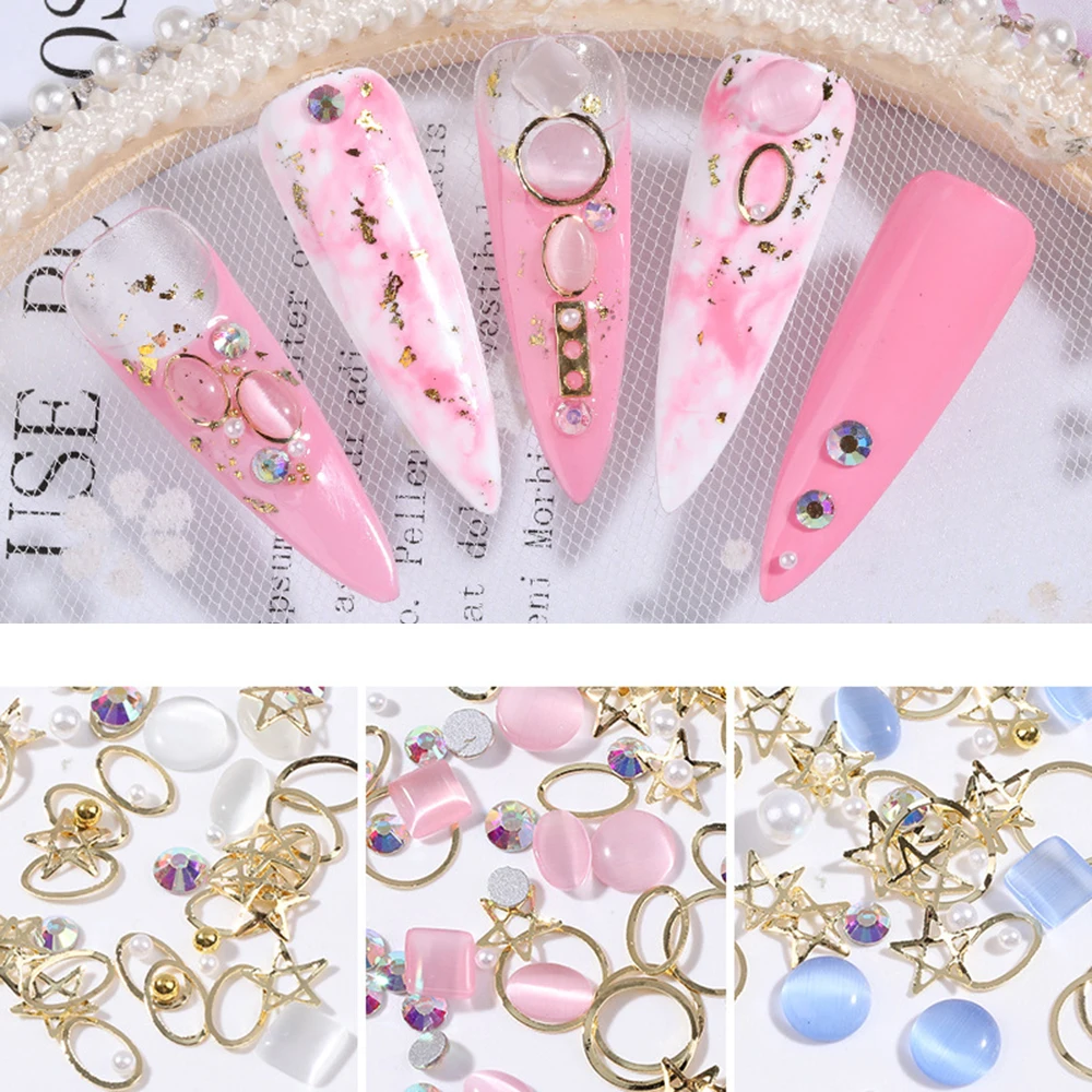 Кристальные пайетки блестящие Типсы звезда луна блестки сделай сам шипы