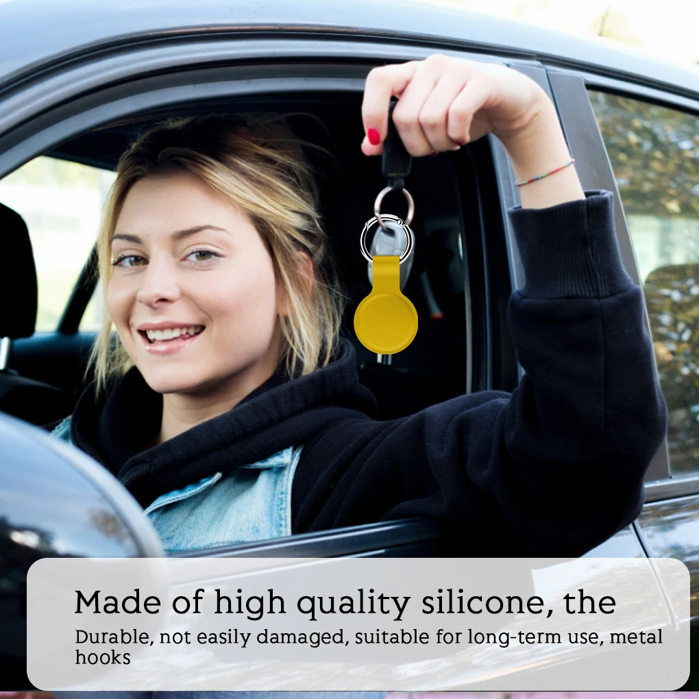

New For Apple Airtags Silicone Protective Sleeve For Apple Locator Tracker Anti-lost Device Keychain Protective Sleeve