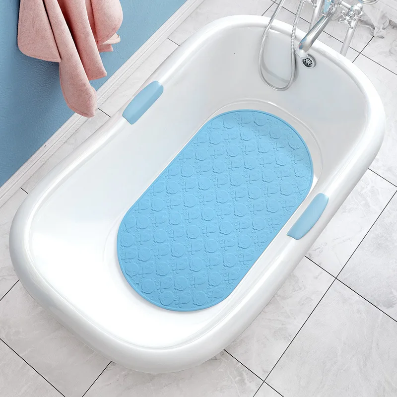 Blue RFWCAK Baby Shower нескользящий коврик для ванной комнаты Tapete силиконовые коврики для ванной комнаты напольные туалетные коврики коврик для ванной комнаты Аксессуары для ванной комнаты - Цвет: Blue