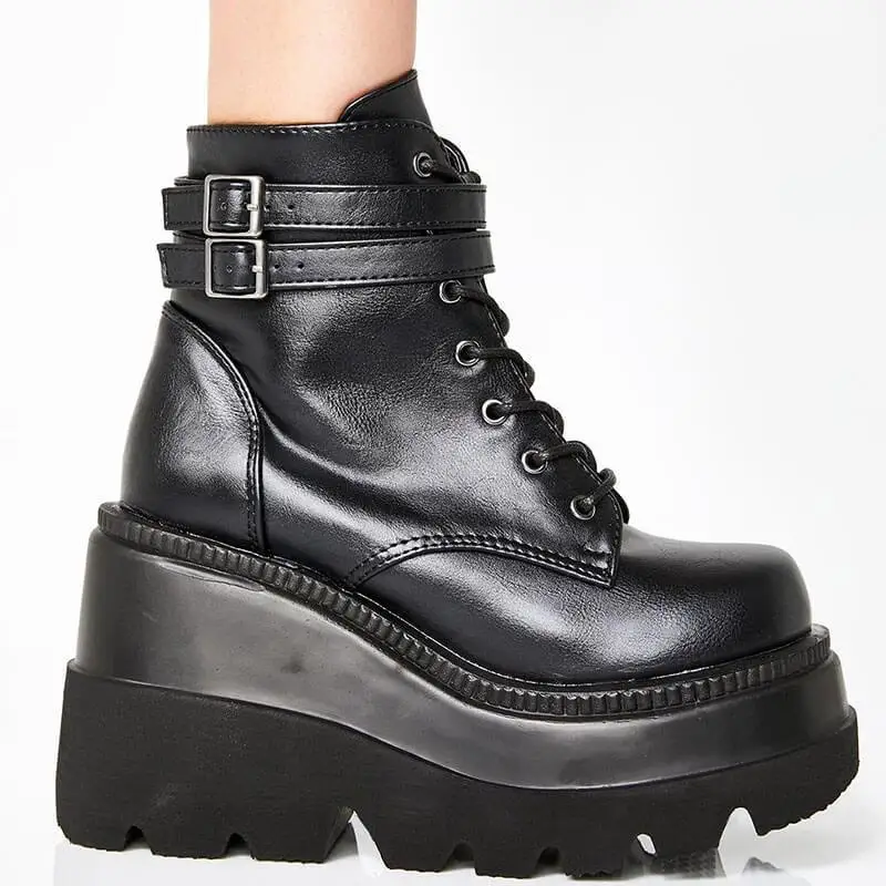 

2020 Fashion Luxury Brand New INS Hot Ladies High Platform Boots Fashion High Heels Ankle Boots Women Party Wedges Shoes Woman