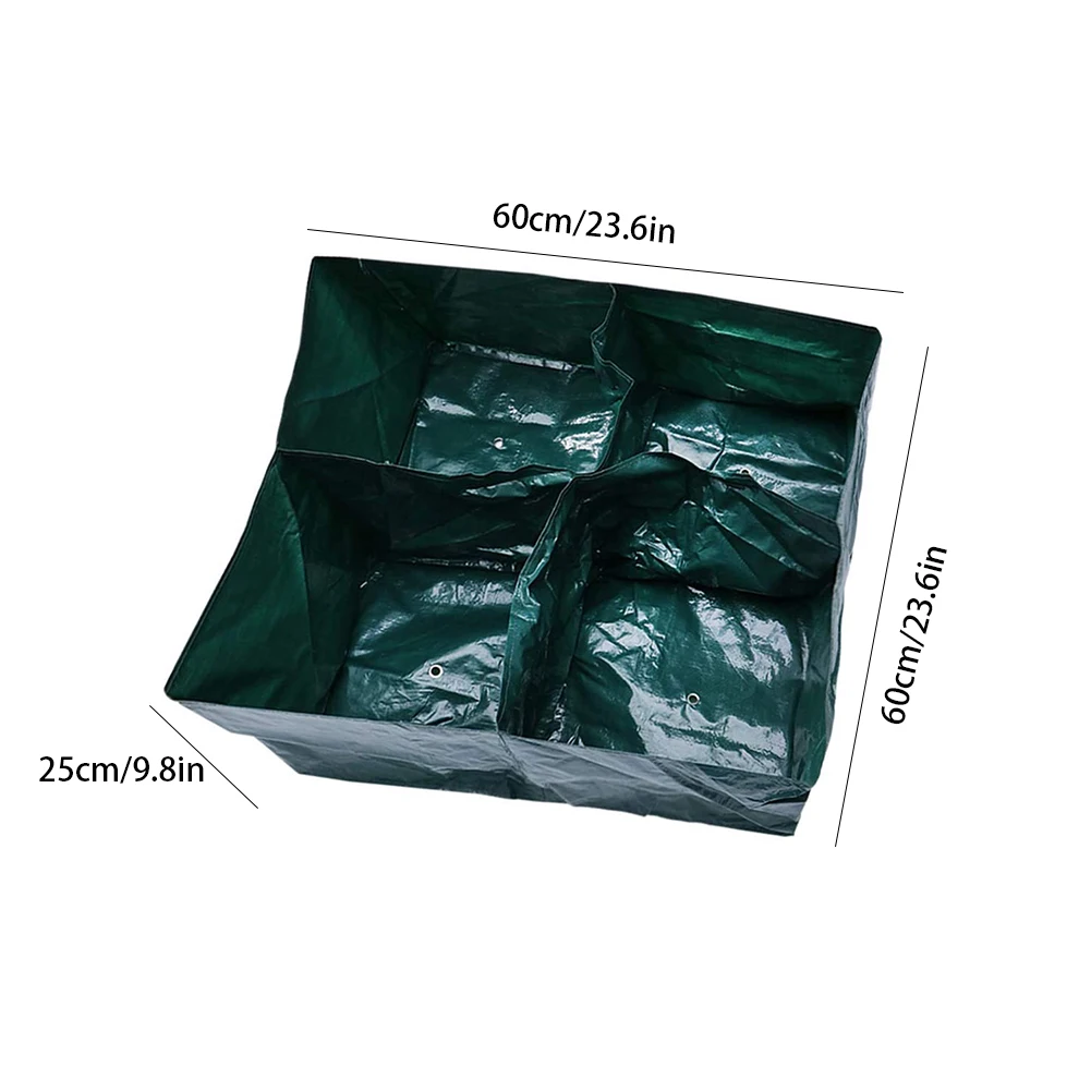 

Grow Bed Large Planting Bag Raised Planter Container Square Divided Garden Bed 6 Grids For Multi Vegetables Flowers Garden