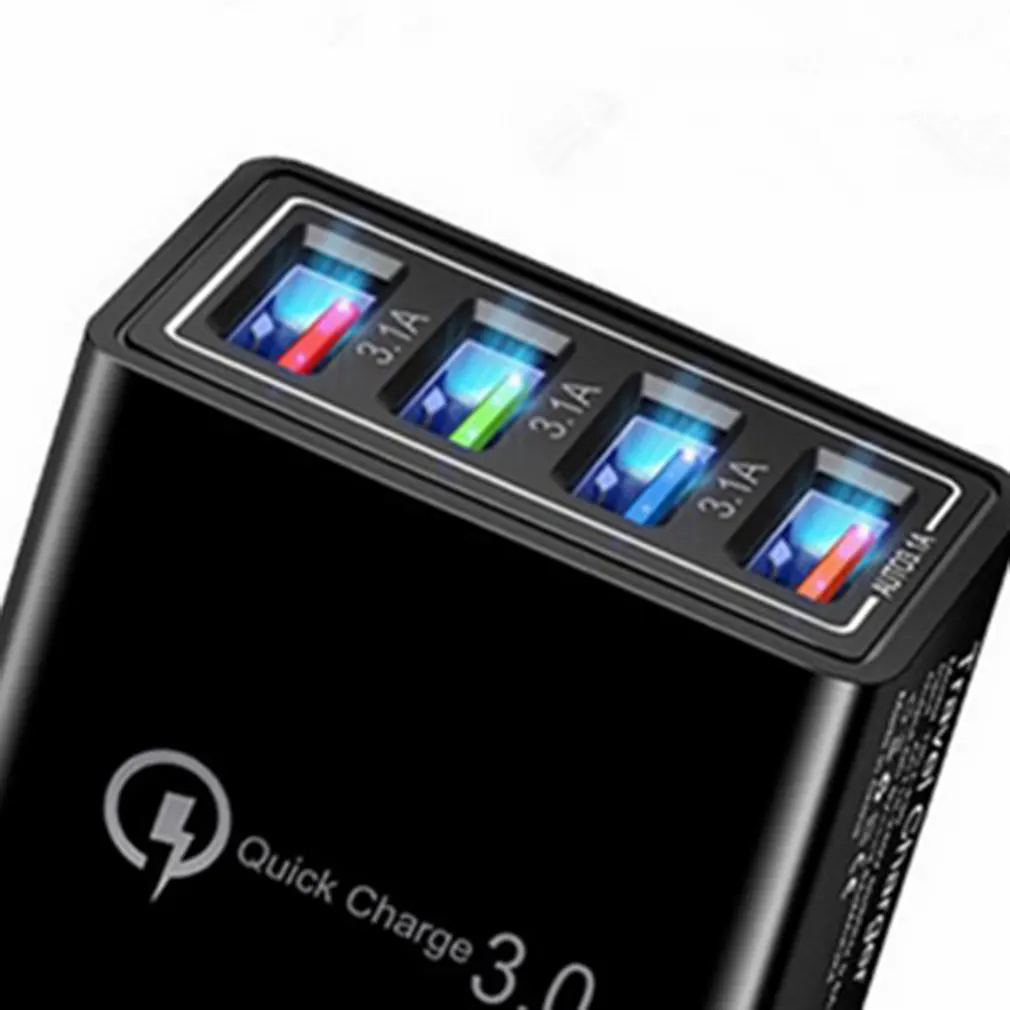 Новое цветное зарядное устройство с 4 USB-портами для путешествий индукционное USB