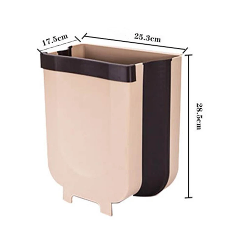 

Kitchen Multifunction Folding Waste Bin Cabinet Door Hanging Trash Bin Trash Can Wall Mounted Trashcan Car Toilet Waste Storage