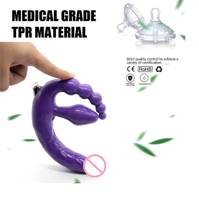 Трехголовый 10-скоростной Вибратор для взрослых интимная игрушка Анальная пробка