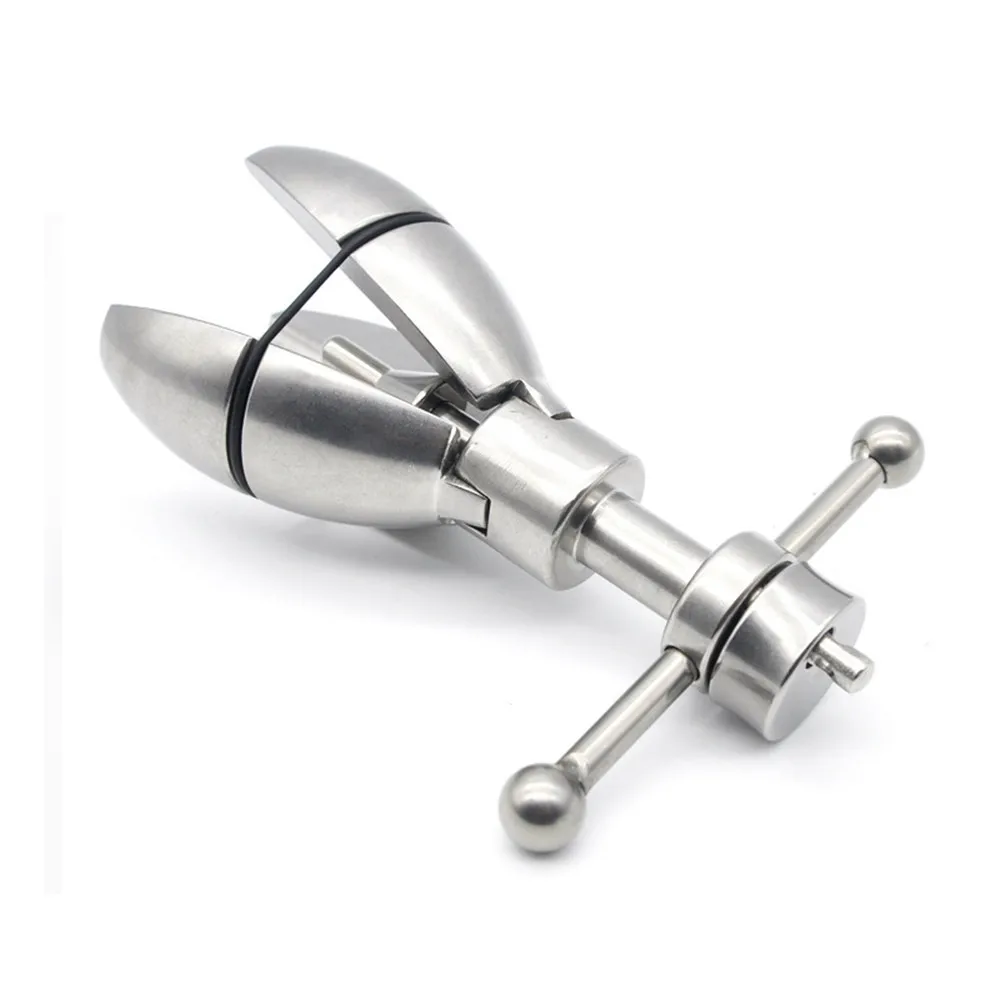 Stainless Steel Anal Dilator Male Chastity Device Anus Expansion Adjustable Metal Butt Plug Lock Vagina Sex Toys for Couples Men | Красота и