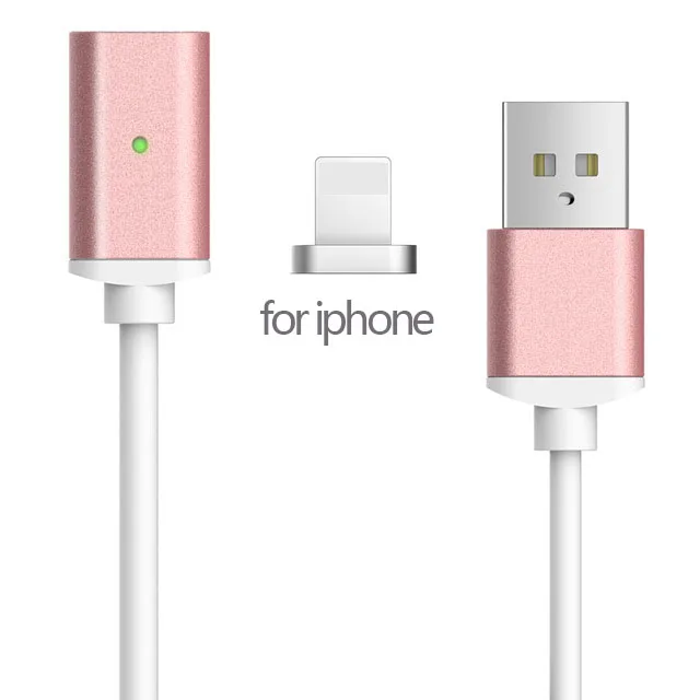 pink ios GARAS USB Type C/IOS/Micro USB 3IN1 магнитный кабельТип-C USB-C быстро Зарядное устройство адаптер Магнит кабель для iphone Кабели для мобильных телефонов - Цвет: pink ios